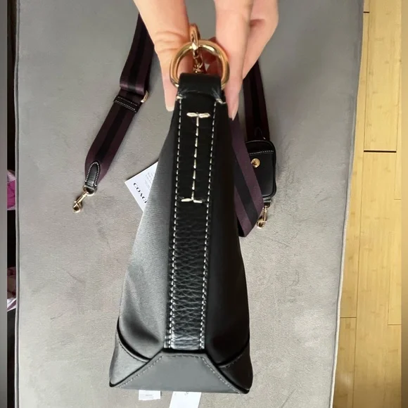 Coach Ellis Shoulder Bag Nylon Crossbody w/ Coin Pouch~NWT~ Black CA205